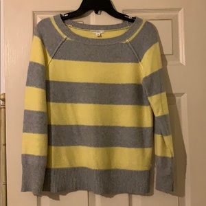 Yellow/grey striped Caslon sweater (M)